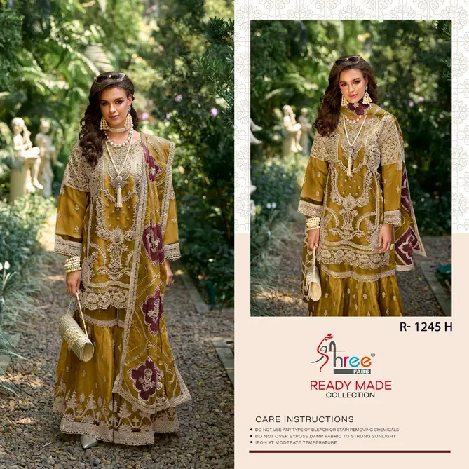 R 1245 By Shree Organza Embroidery Pakistani Suis Wholesale Price In Surat